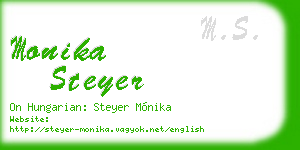 monika steyer business card